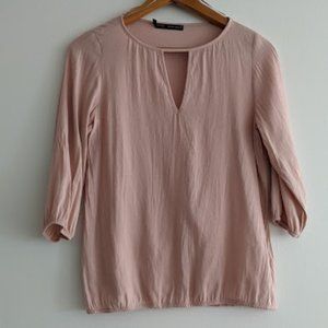 Zara Basic Pale Pink Blouse Size S